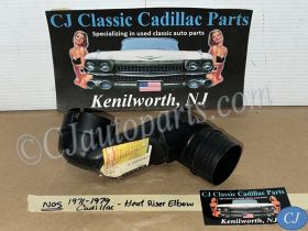 NOS 1971 1972 1973 1974 1975 1976 1977 1978 1979 CADILLAC DEVILLE FLEETWOOD ELDORADO 472/500/425 AIR CLEANER HEAT RISER TUBE PLASTIC ELBOW #1498447/#1498547